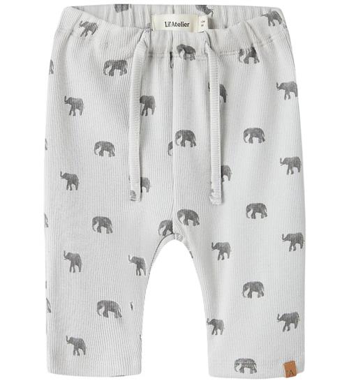 Lil' Atelier Leggings - NbmLavo - Glacier Gray/Elephant