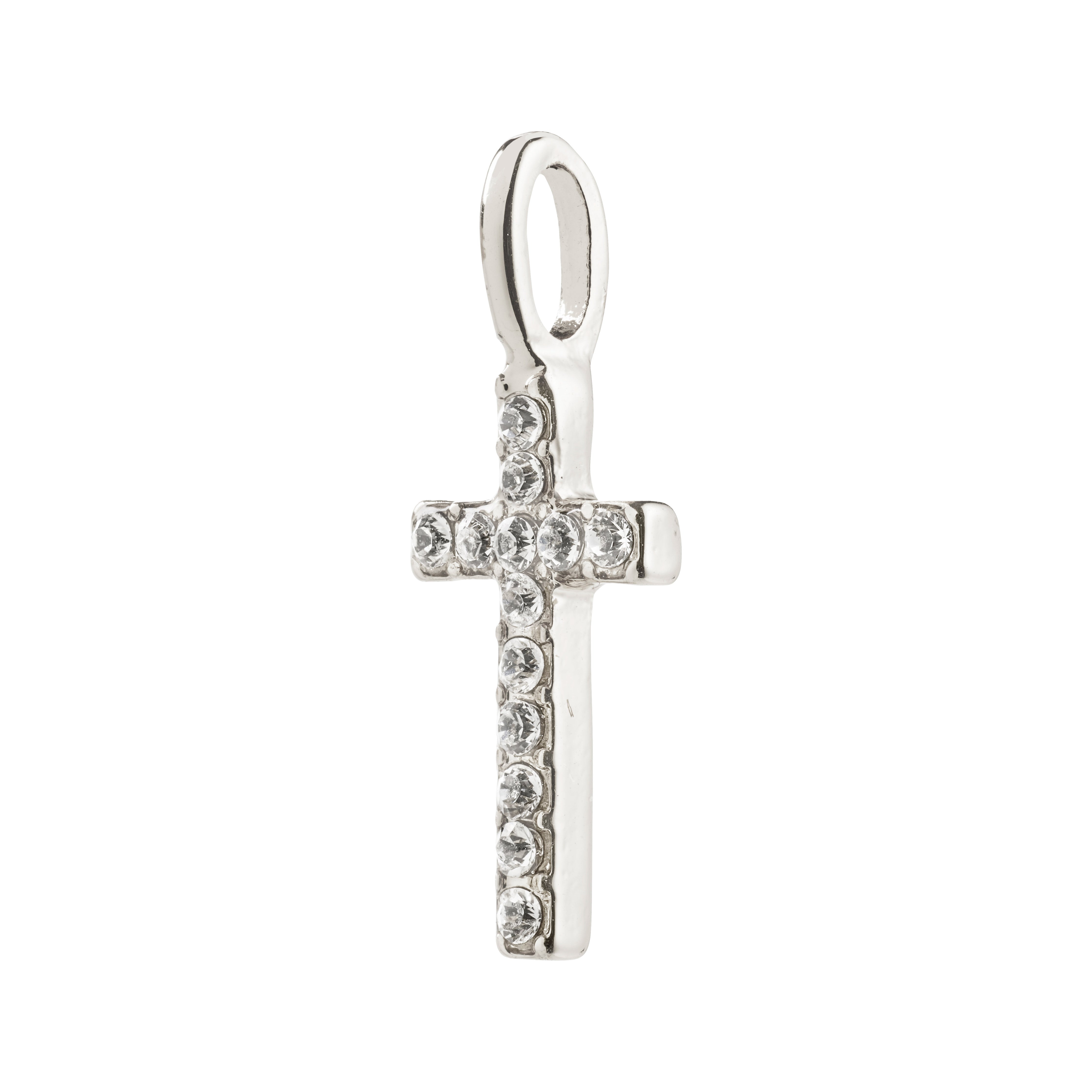 Pilgrim CHARM mini kors vedhæng sølvbelagt