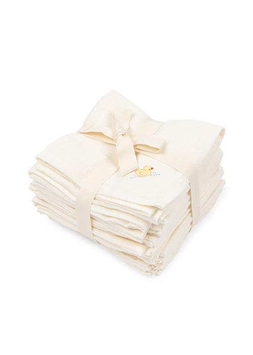 Fanga Fontana Nuvoli 10 Pakker Musselinklude Antique White  Antique White One Size  Hvid  One Size  Drenge, Piger