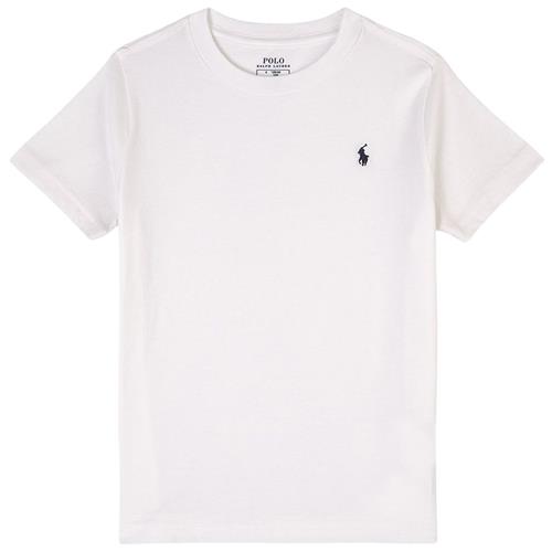Ralph Lauren Crewneck Tee I Bomuldsjersey White 8-9 Years  Hvid  8-9 år  Drenge