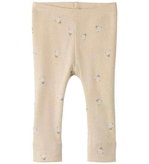 Name It Leggings - Rib - NbnFerini - Cement