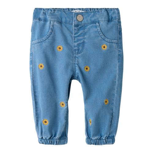 NAME IT Bløde Jeans Rose Shaped Medium Blue Denim Sunflower