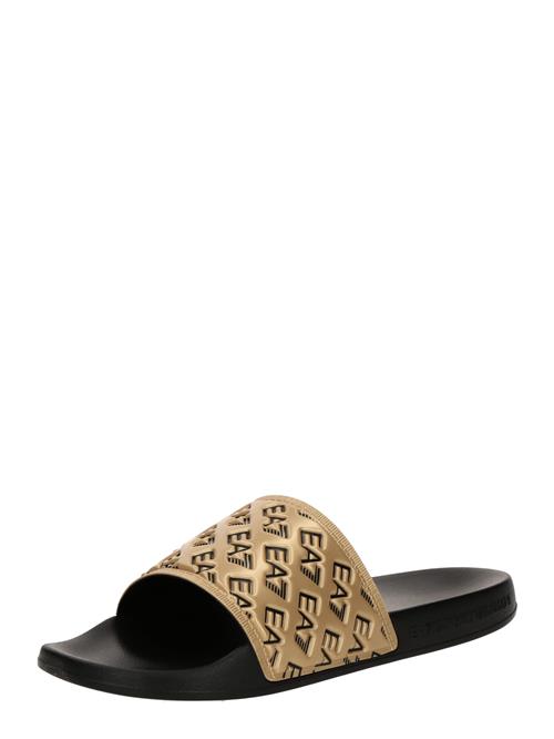 EA7 Emporio Armani Pantoletter  guld / sort