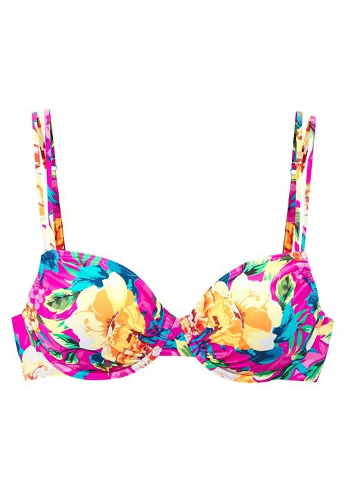 LASCANA Bikinioverdel  blå / gul / lysegul / pink