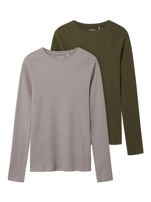 TWO SOON Bluser & t-shirts  grå / grøn