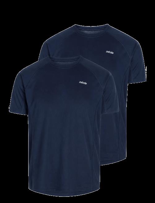 ZEBDIA | Men Sports T-Shirt/Chest Print 2-Pack | XXL