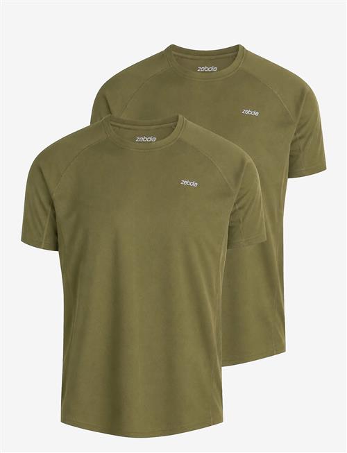 ZEBDIA | Men Sports T-Shirt/Chest Print 2-Pack | M