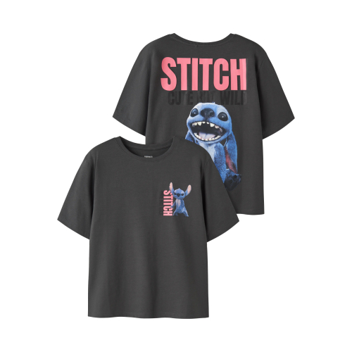 NAME IT Stitch T-shirt Jynin Black Oyster