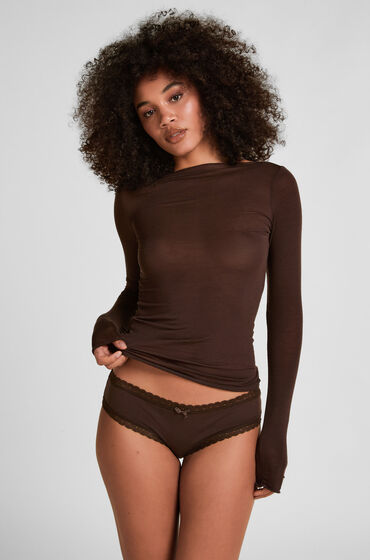 Hunkemöller Georgia brasiliansk bomuldstrusse Brun