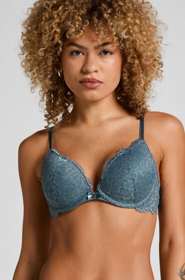 Hunkemöller Formstøbt pushup-bøjle-bh Marine Blå