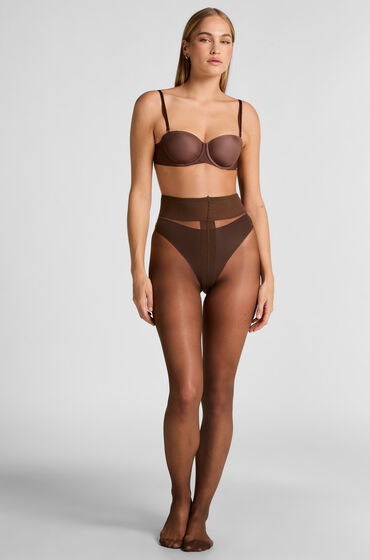 Hunkemöller Strømpebukser 15 Denier Second Skin Brun