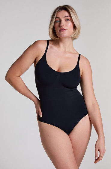 Hunkemöller Sømløs Forstærkende High Leg Body Sort