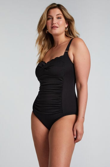 Hunkemöller Scallop Dot badedragt Sort