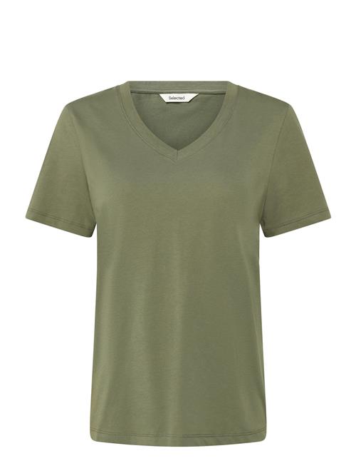 Selected | Slwessential Ss V-Neck Tee Noos | XL
