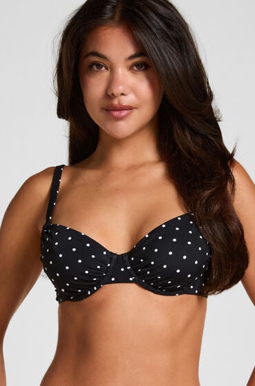 Hunkemöller Bardolino Polstret Bikinitop med Bøjle Sort