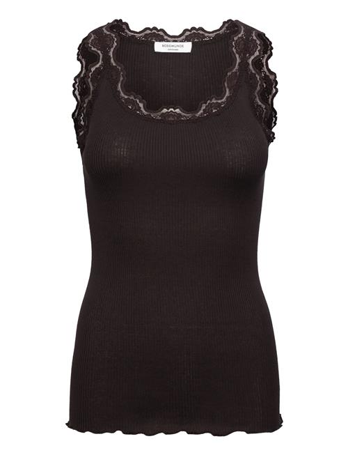 Rosemunde | Rwbabette Silk Sl U-Neck Long Lace | XXL