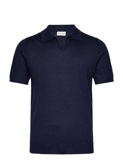 Davida Cashmere | Man Fine Knit Open Collar T-Shirt | M