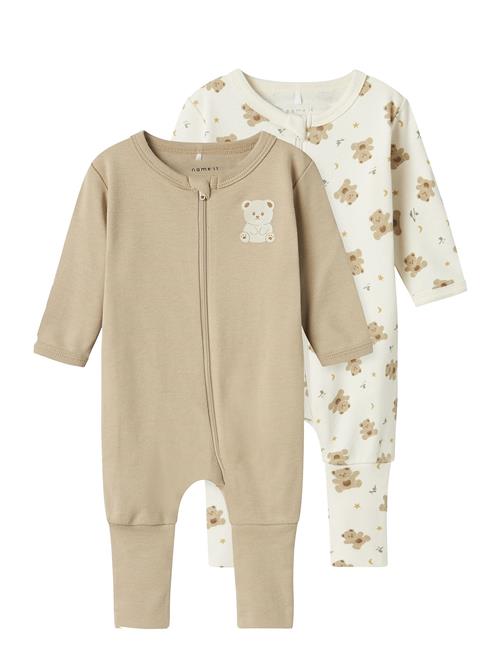 name it | Nbnnightsuit 2P Zip Ff Jet Bear Noos | 68