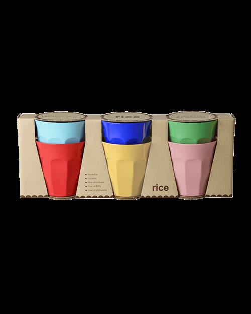 RICE 250 Ml 6-pak Melaminkopper Multicolor  Multicolor One Size  Rød  One Size  Drenge, Piger