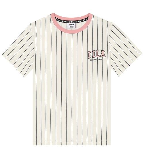 Fila T-shirt - Rifredi - Egret/Black Iris Striped