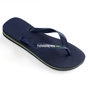 Havaianas Kids Brasil Logo Marineblå Str 33/34 Barn