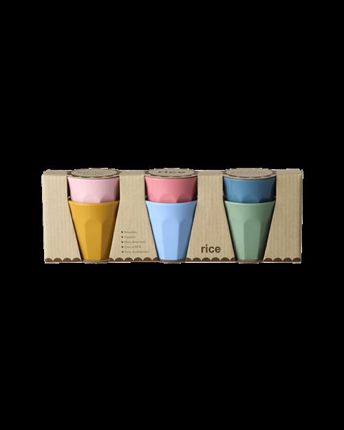 RICE 80 Ml 6-pak Melamin-espressokopper Multicolor  Multicolor One Size  Rød  One Size  Drenge, Piger