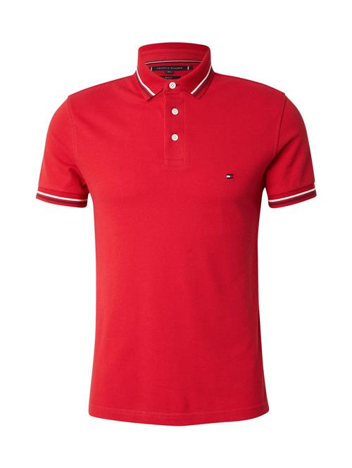 TOMMY HILFIGER Bluser & t-shirts 'Slim Fit Tipped'  rød / vinrød / hvid