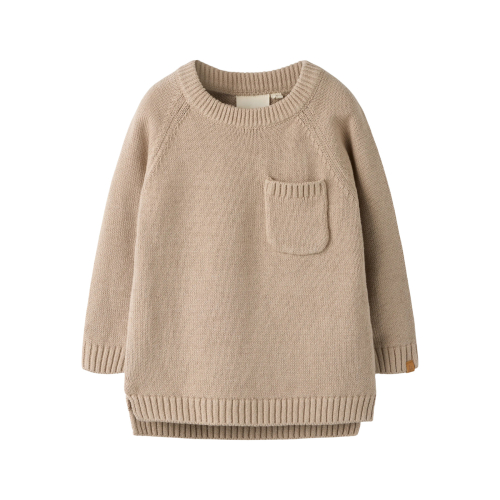 LIL ATELIER Striktrøje Fogon Oxford Tan