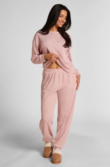 Hunkemöller Waffle joggingbukser Lyserød