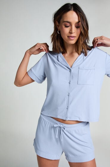 Hunkemöller Kortærmet jerseyjakke Essential Blå