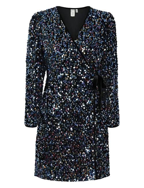 YAS | Yaskillo Sequin Ls Wrap Dress - Show | XS