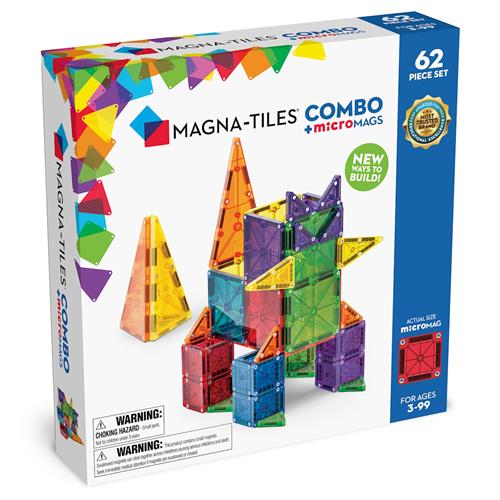 Magna-Tiles Micro MAGS Byggeklodser 62 Stk. Multi  Multi-3-6 Y  Hvid  One Size 3+ Years Drenge, Piger