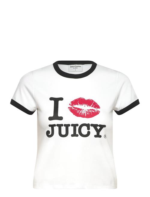 Juicy Couture | I ‘Kiss’ Jc Fitted Ringer Tee | L