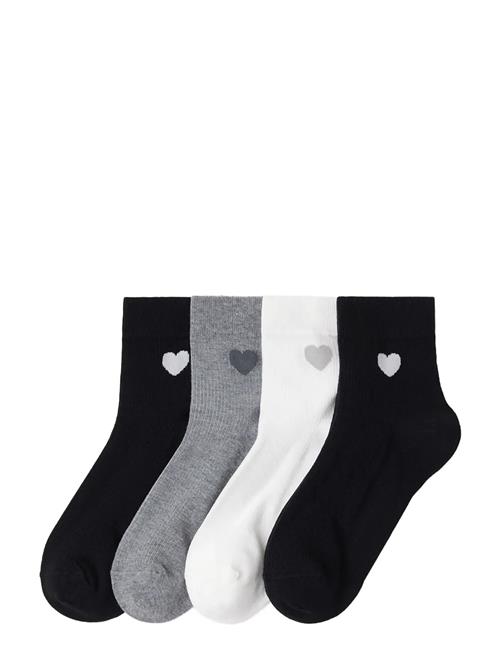 Lindex | Sock High Ankle 4P Placed Hear | 36/38
