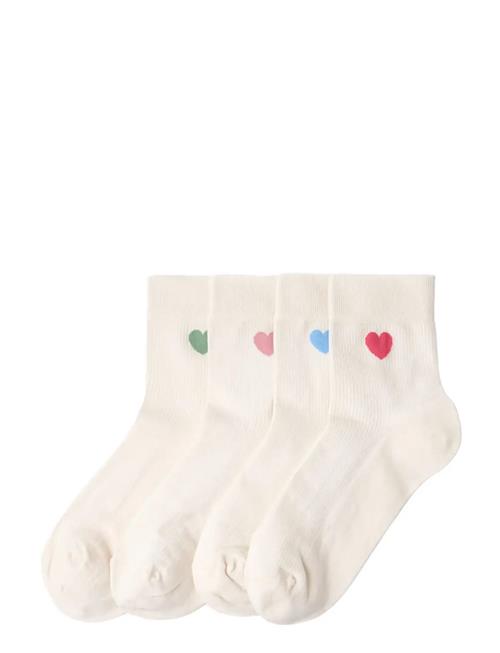 Lindex | Sock High Ankle 4P Placed Hear | 39/41