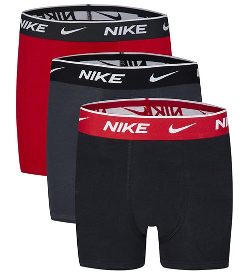 Nike Boxershorts - Dri-Fit Everyday Cotton - 3-Pak - Rød/Sort/Gr