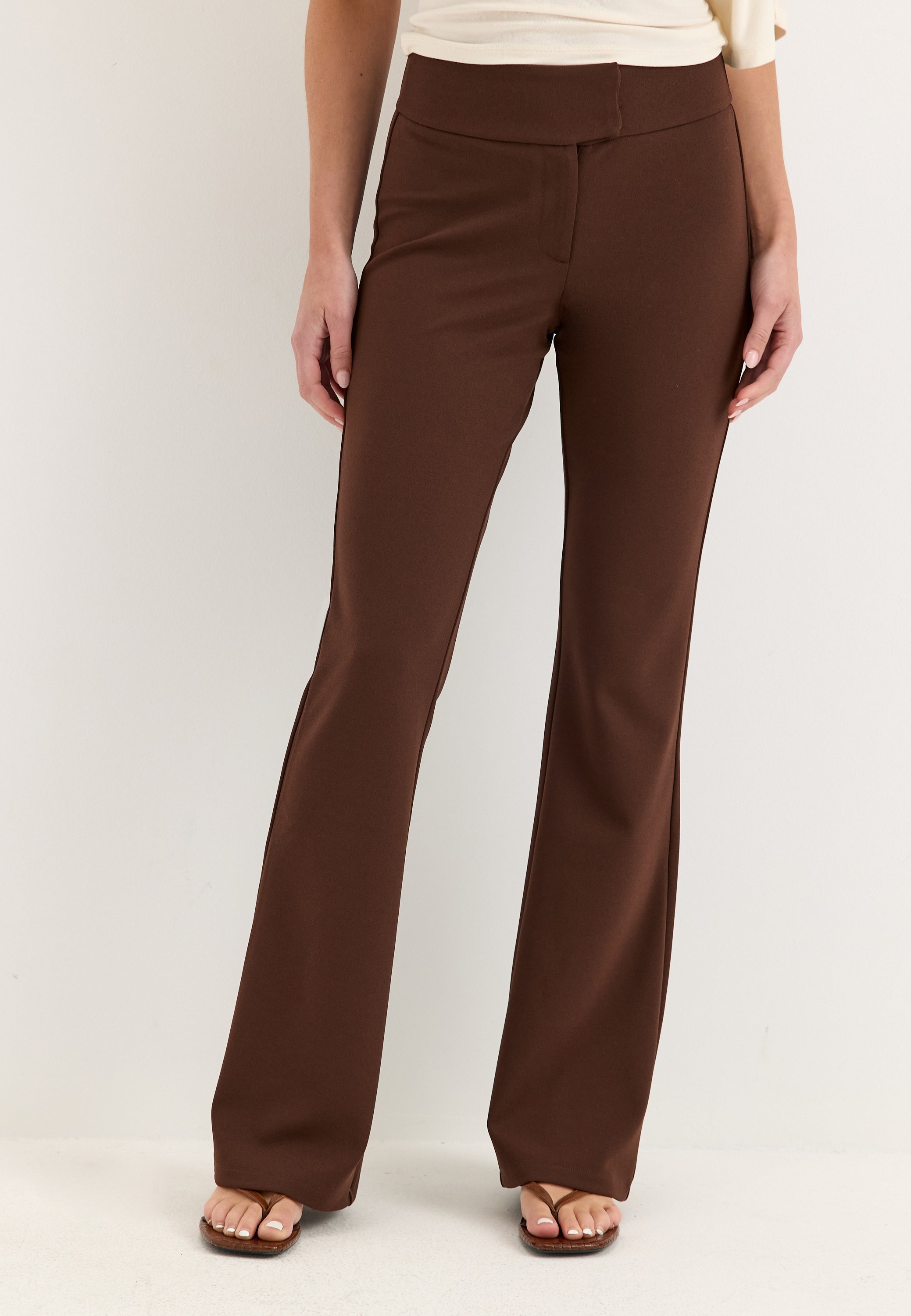 BUBBLEROOM Soft Suit Flared Trousers