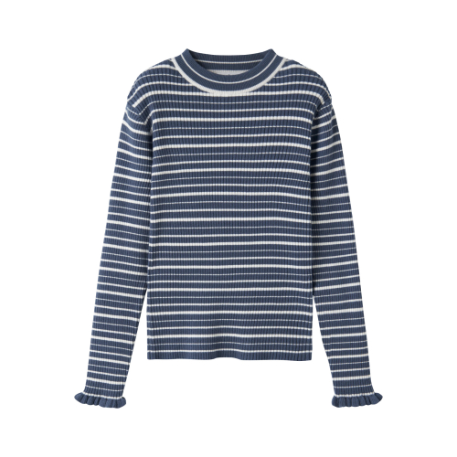 NAME IT Bluse Vianna Vintage Indigo Bright White