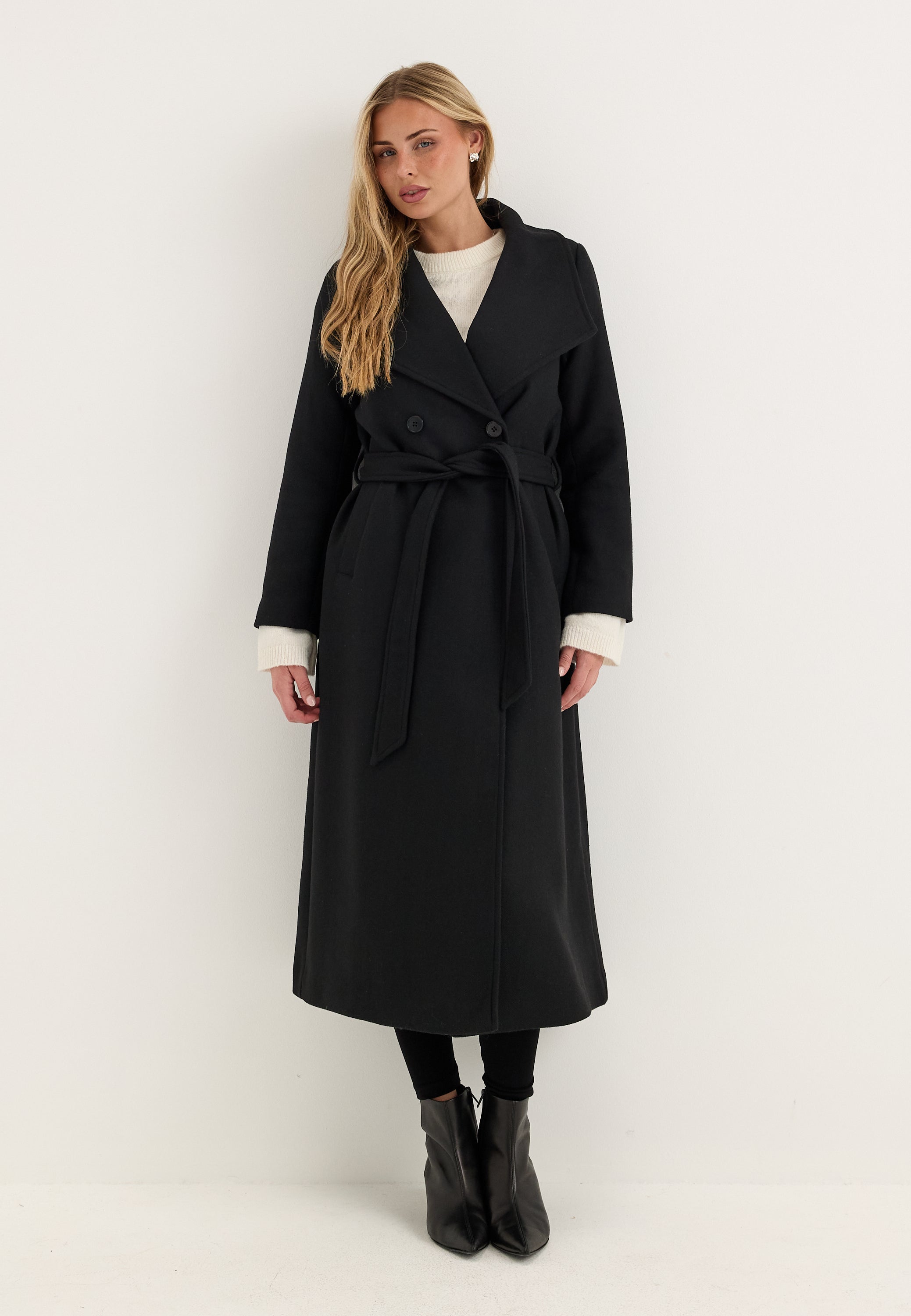 BUBBLEROOM Long Wool Blend Coat
