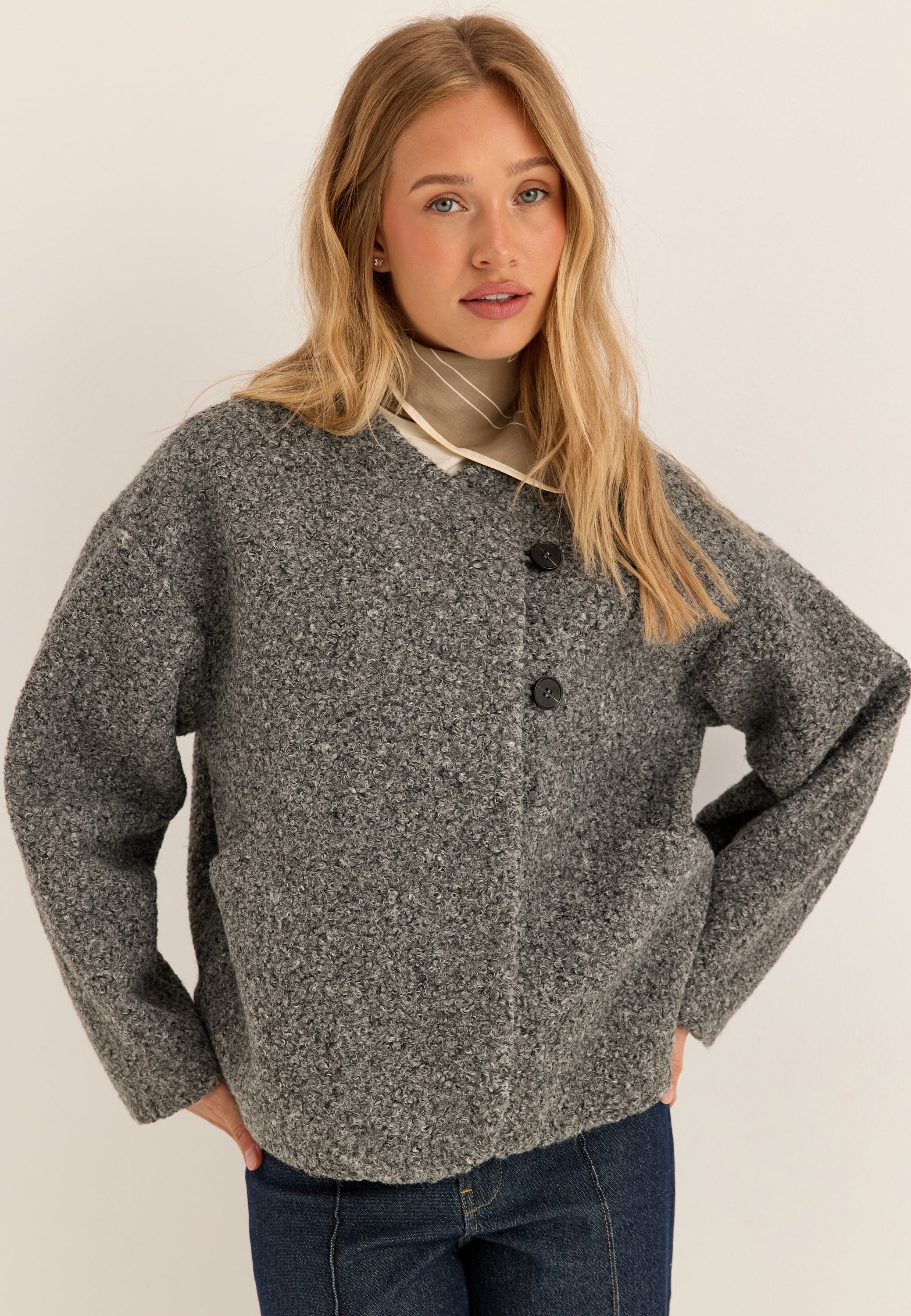 BUBBLEROOM Bouclé Short Jacket