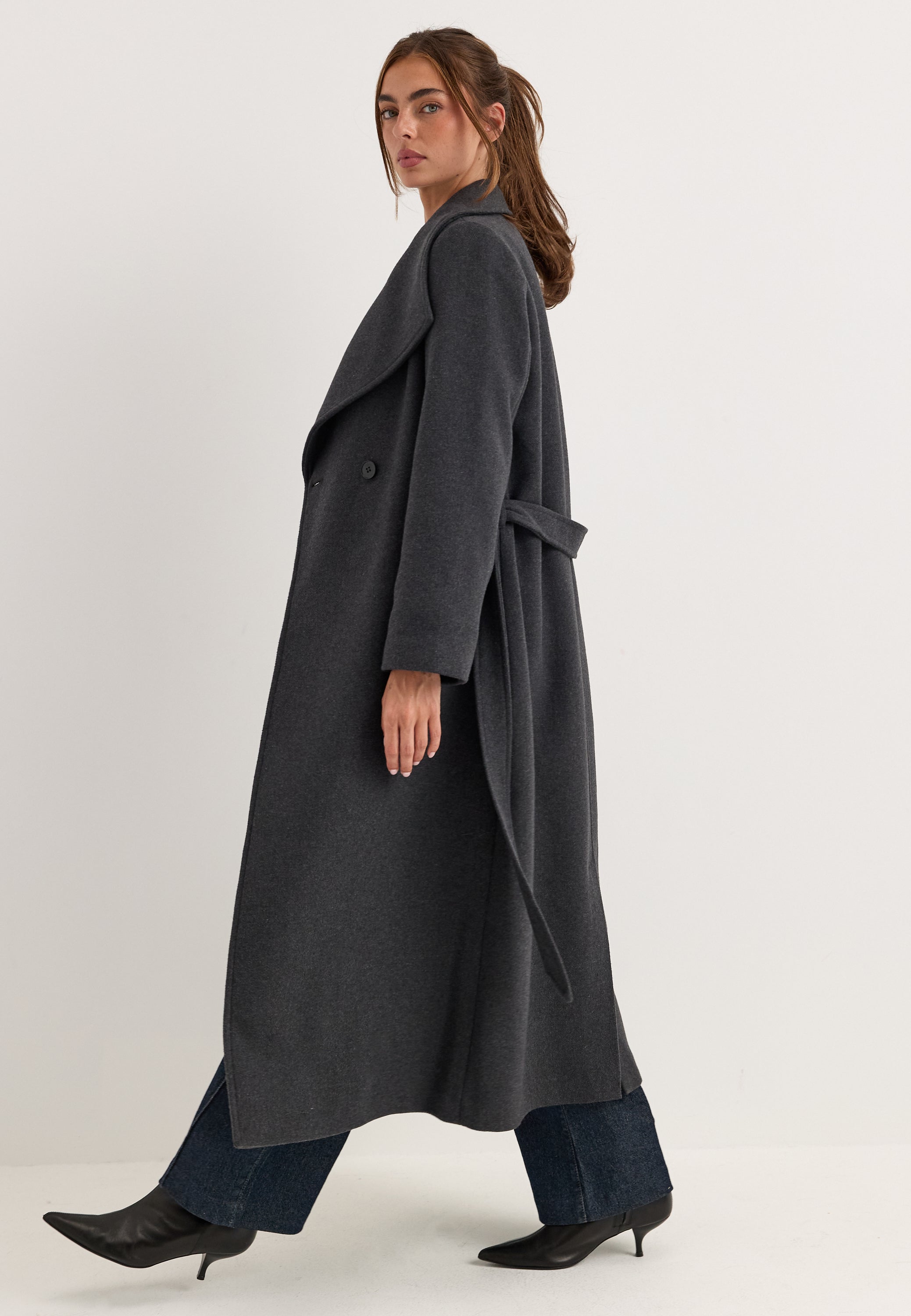BUBBLEROOM Long Wool Blend Coat