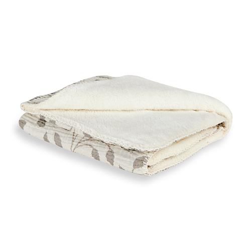 Quax Newborn Teddy-fleece-tæppe Leaf  Leaf One Size  Hvid  One Size  Drenge, Piger