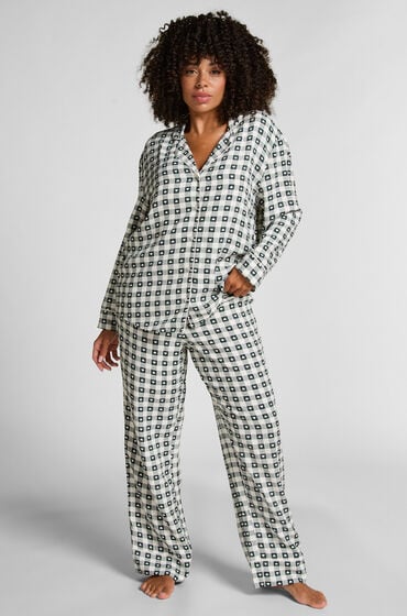 Hunkemöller Pyjamas i twill Grøn