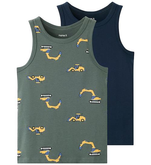 Name It Undertrøjer - NmmTank - 2-pak - Urban Chic/Dark Sapphire