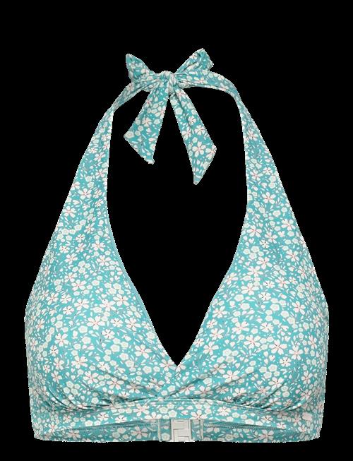 Abecita | Maui Halterneck Bikini Bra Aqua/White | DE x 70