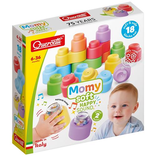 Quercetti Momy Soft Happy Sound Aktivitetsblokke Multi  Multi-OS  Rød  One Size 6+ Months Drenge, Piger