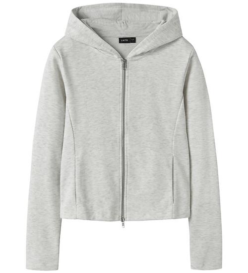 LMTD Cardigan m. Hætte - NlfLunic - Light Grey Melange