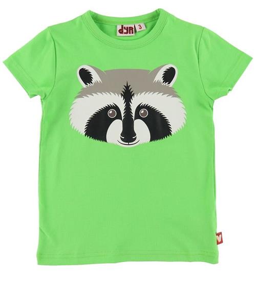 DYR-Cph T-Shirt - DYRGrowl - Bright Green m. Vaskebjørn