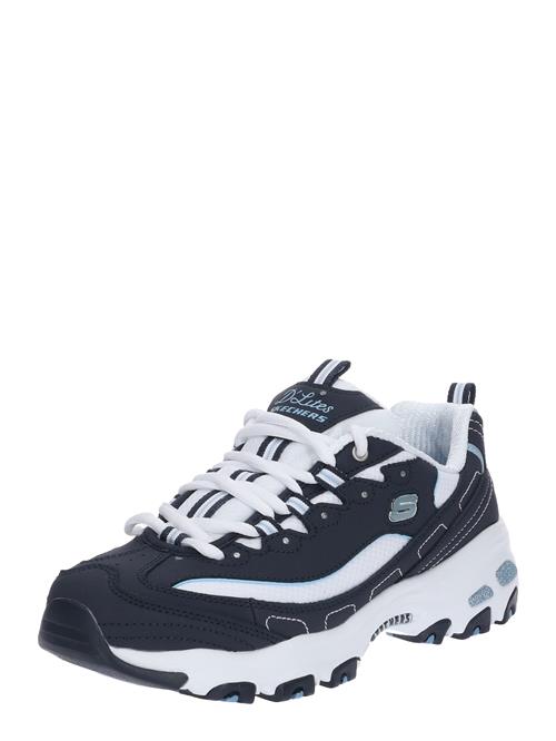 SKECHERS Snøresko 'D'Lites Biggest Fan'  navy / lyseblå / hvid