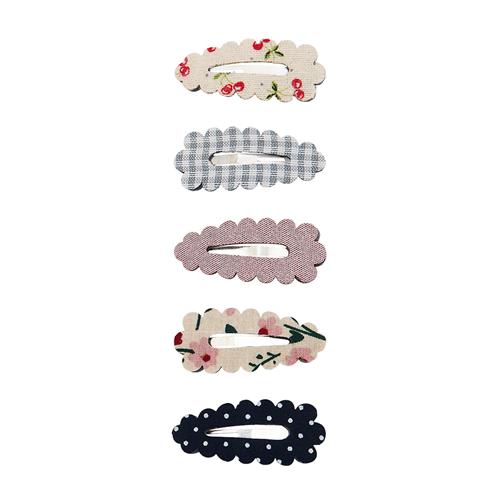 Mimi & Lula Mini Scalloped Edge Mon Cheri 5 Hårklemmer Multi  Multi-3-8  years  Lyserød  3-8 år  Piger